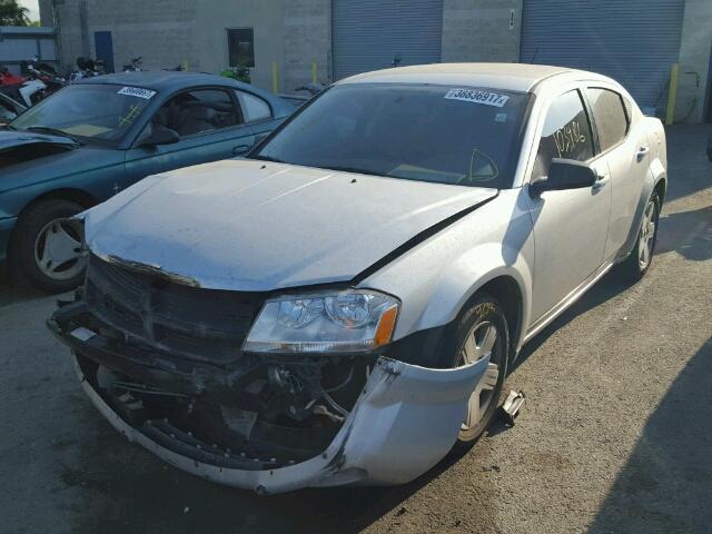 1B3CC4FB0AN182437 - 2010 DODGE AVENGER SILVER photo 2