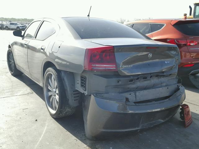 2B3KA43R08H245767 - 2008 DODGE CHARGER GRAY photo 3