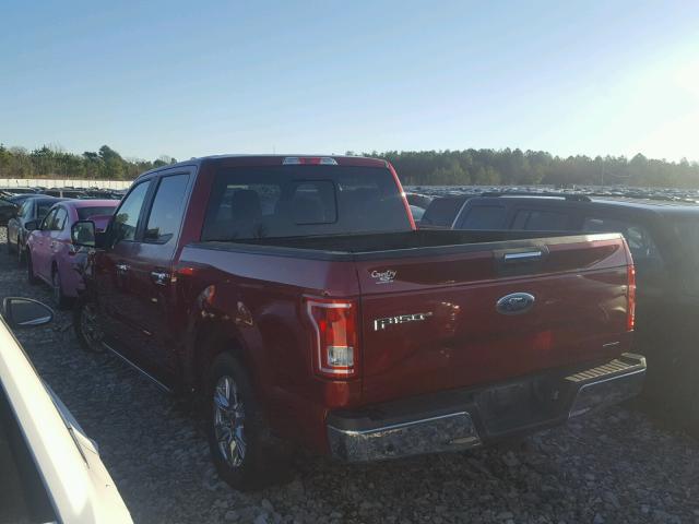 1FTEW1CF2FKE68724 - 2015 FORD F150 RED photo 3