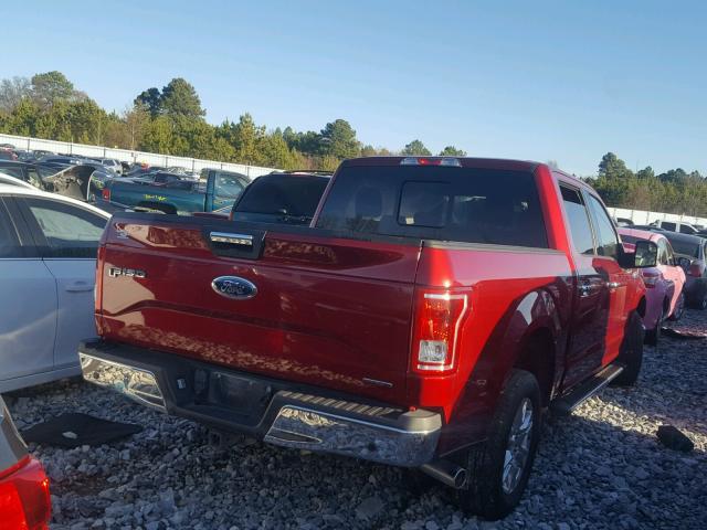 1FTEW1CF2FKE68724 - 2015 FORD F150 RED photo 4
