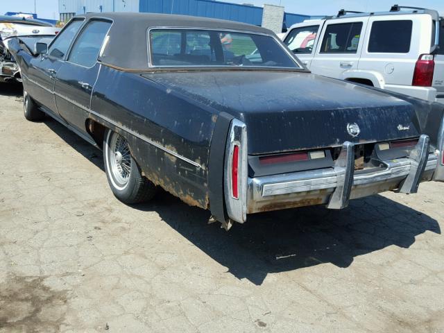 6B69S5Q210145 - 1975 CADILLAC FLEETWOOD BLACK photo 3