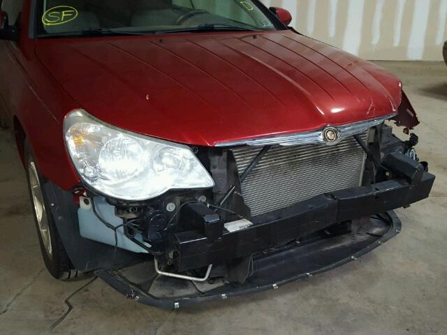 1C3LC55R28N641145 - 2008 CHRYSLER SEBRING RED photo 9