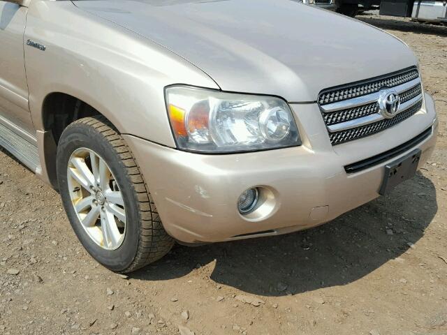 JTEEW21A760009354 - 2006 TOYOTA HIGHLANDER BEIGE photo 9