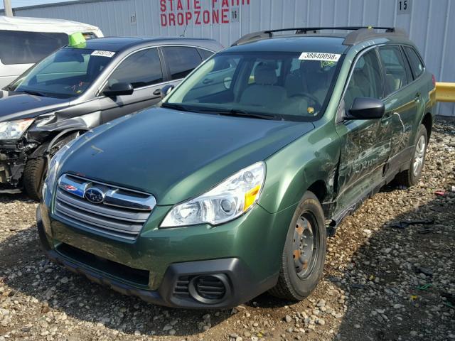 4S4BRCAC2D1229994 - 2013 SUBARU OUTBACK 2. GREEN photo 2
