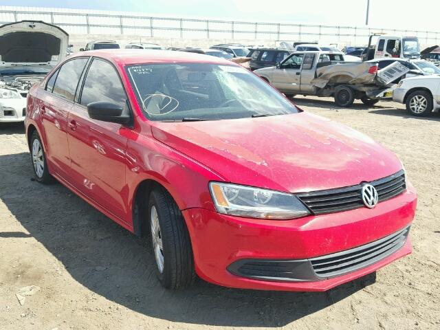 3VW2K7AJ1DM402435 - 2013 VOLKSWAGEN JETTA BASE RED photo 1