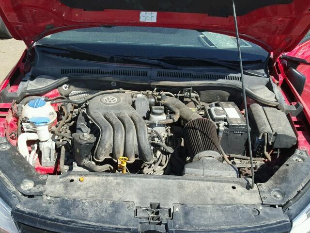 3VW2K7AJ1DM402435 - 2013 VOLKSWAGEN JETTA BASE 红色 照片 7