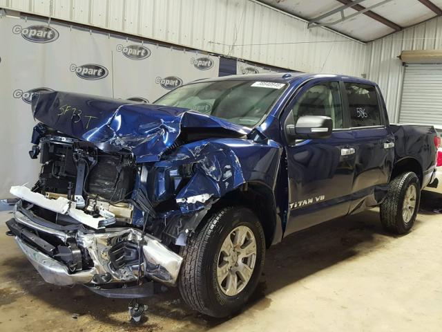 1N6AA1EJ0JN501853 - 2018 NISSAN TITAN S BLUE photo 2