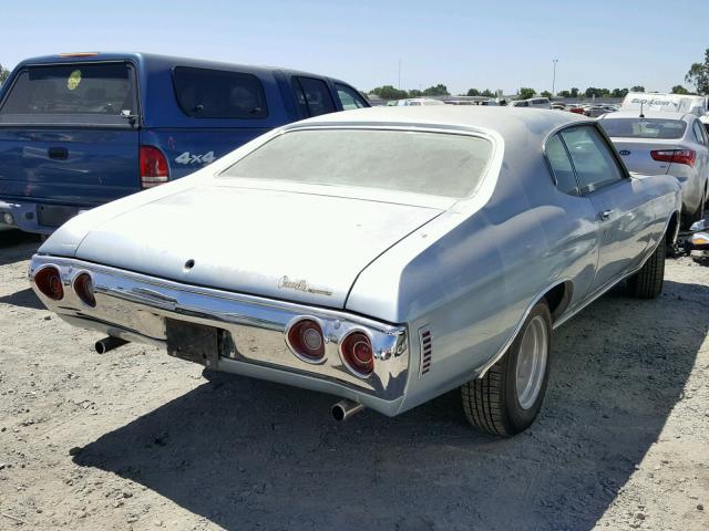 136371B196906 - 1971 CHEVROLET CHEVELLE BLUE photo 4