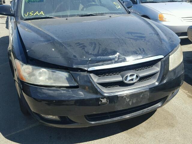 5NPEU46C96H069252 - 2006 HYUNDAI SONATA GLS BLACK photo 9