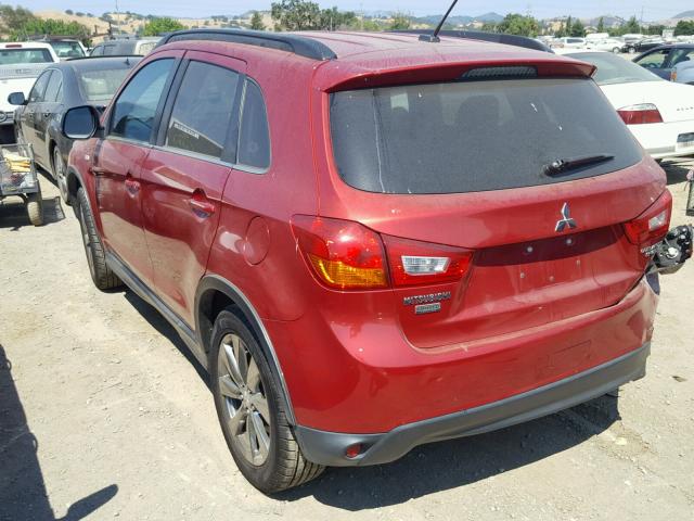 4A4AP5AU7DE023792 - 2013 MITSUBISHI OUTLANDER RED photo 3