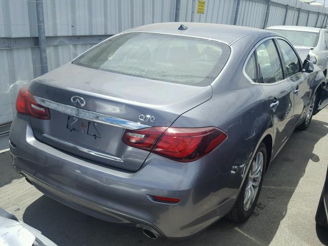 JN1BY1AP3HM740121 - 2017 INFINITI Q70 3.7 GRAY photo 4