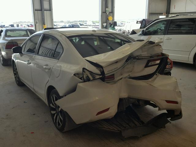 19XFB2F93FE077287 - 2015 HONDA CIVIC EXL თეთრი ფოტო 3