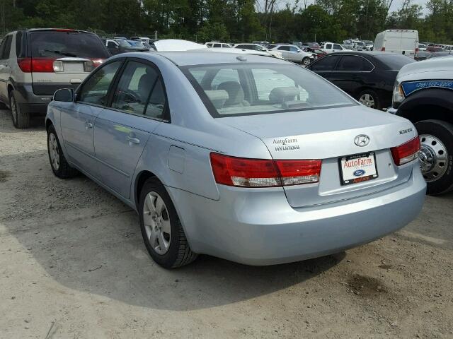 5NPET46C77H291373 - 2007 HYUNDAI SONATA BLUE photo 3