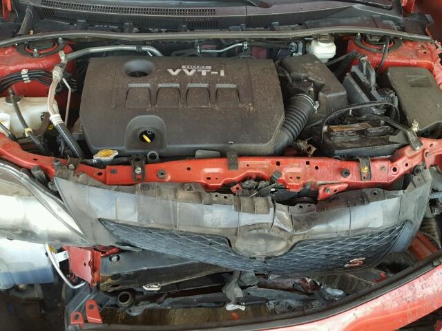 1NXBU4EE6AZ188120 - 2010 TOYOTA COROLLA RED photo 7