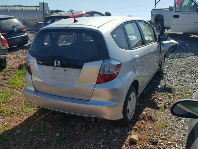 JHMGE8H35DC006490 - 2013 HONDA FIT SILVER photo 4