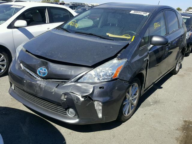 JTDZN3EU0D3194085 - 2013 TOYOTA PRIUS V GRAY photo 2