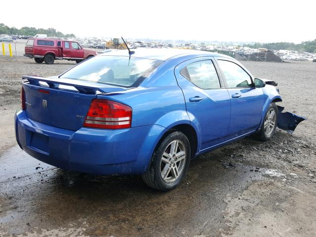 1B3LC56J28N141573 - 2008 DODGE AVENGER SX BLUE photo 4