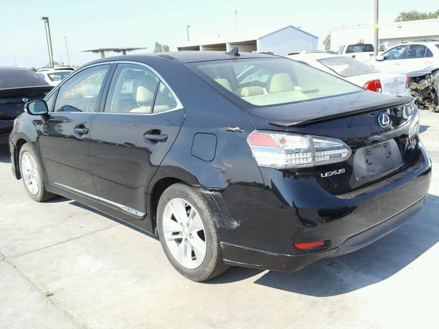 JTHBB1BA9A2033162 - 2010 LEXUS HS 250H BLACK photo 3