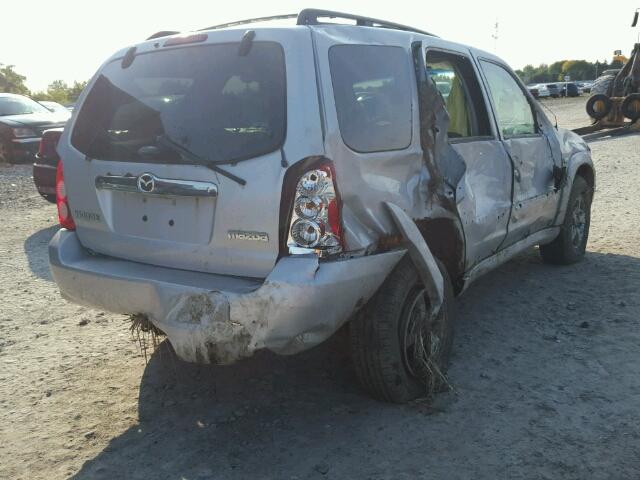 4F2CZ96146KM15231 - 2006 MAZDA TRIBUTE SILVER photo 4