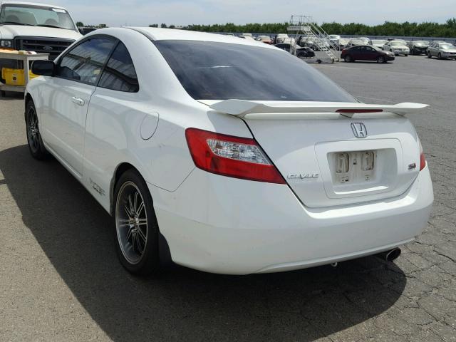 2HGFG21518H709587 - 2008 HONDA CIVIC SI WHITE photo 3