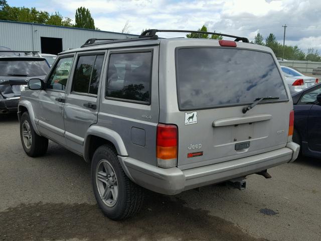 1J4FF58S4YL160933 - 2000 JEEP CHEROKEE C SILVER photo 3