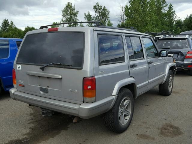 1J4FF58S4YL160933 - 2000 JEEP CHEROKEE C SILVER photo 4