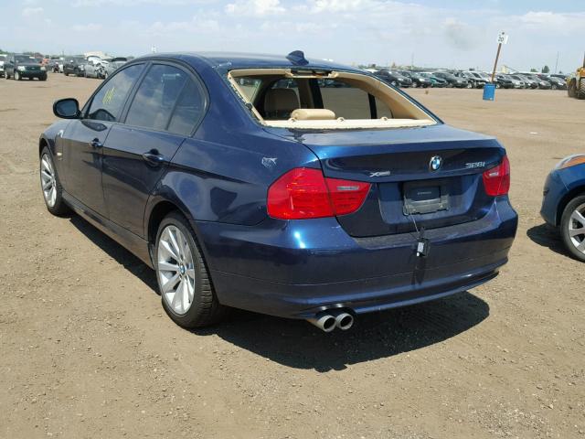 WBAPK7C51BA772283 - 2011 BMW 328 XI BLUE photo 3