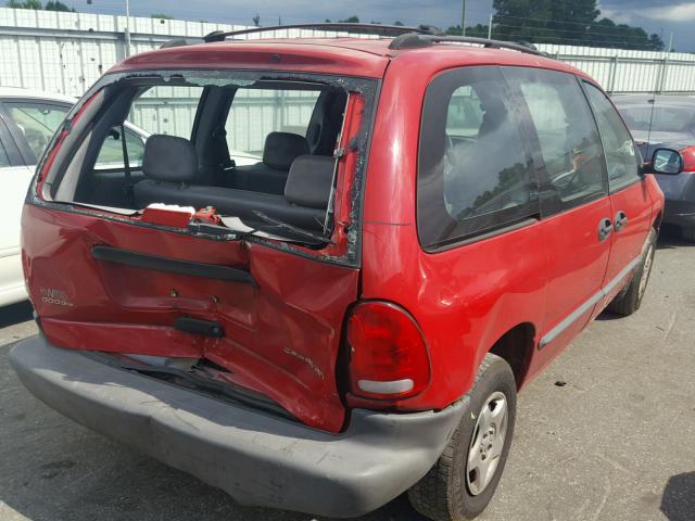 2B4GP2538YR891372 - 2000 DODGE CARAVAN RED photo 4