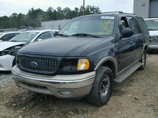 1FMEU17L11LB41266 - 2001 FORD EXPEDITION BLACK photo 2