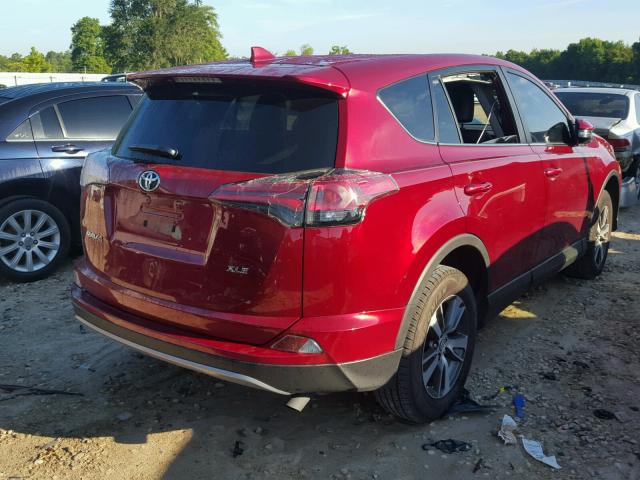 2T3WFREV6JW432221 - 2018 TOYOTA RAV4 ADVEN RED photo 4