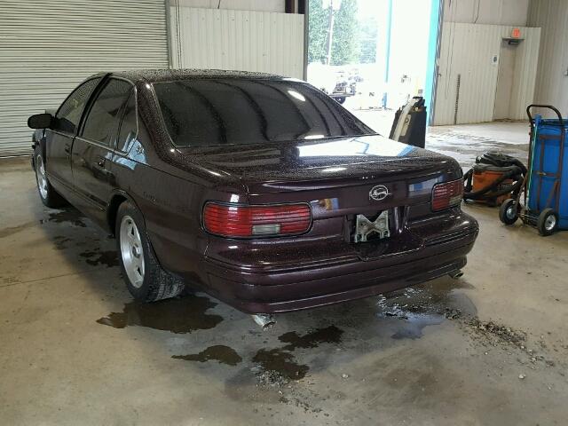 1G1BL52P5TR125981 - 1996 CHEVROLET CAPRICE CL MAROON photo 3