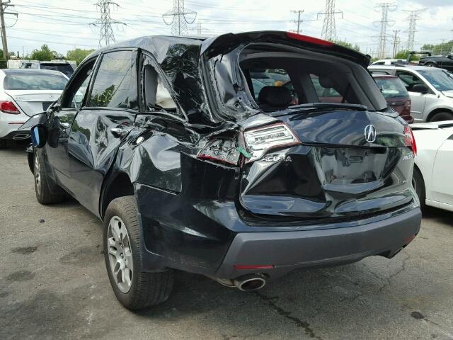 2HNYD28409H522558 - 2009 ACURA MDX TECHNO BLACK photo 3