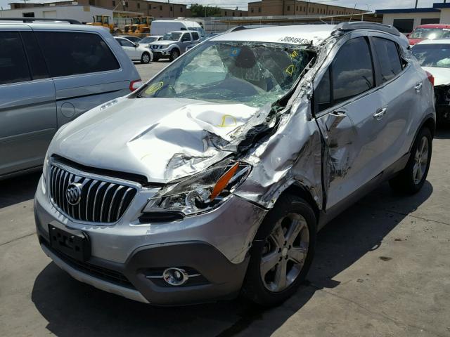 KL4CJBSB1EB680730 - 2014 BUICK ENCORE CON SILVER photo 2