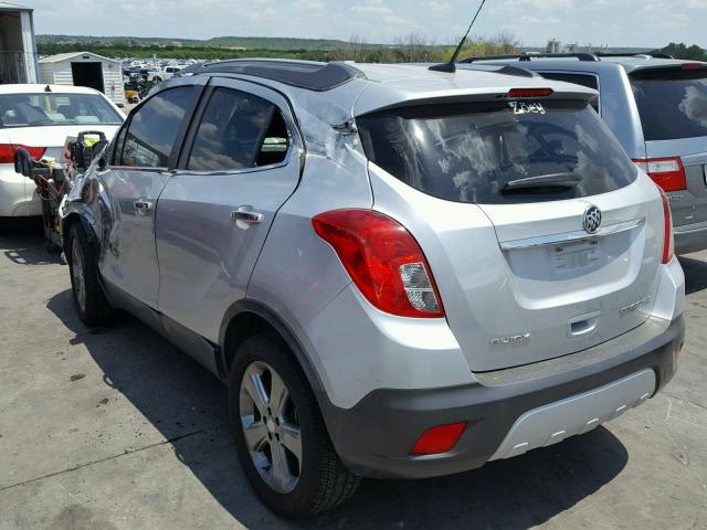 KL4CJBSB1EB680730 - 2014 BUICK ENCORE CON SILVER photo 3