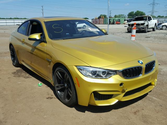 WBS3R9C53FK332972 - 2015 BMW M4 YELLOW photo 1