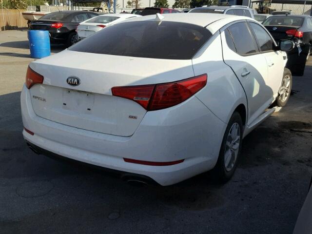 KNAGM4A73D5327486 - 2013 KIA OPTIMA LX WHITE photo 4