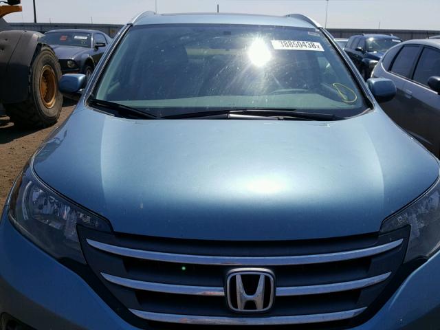 2HKRM4H77EH638924 - 2014 HONDA CR-V EXL GREEN photo 9