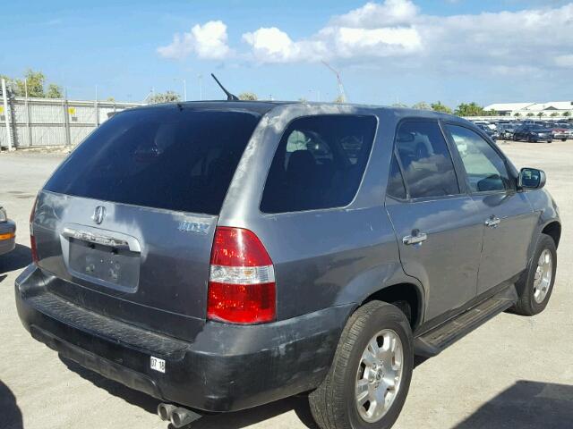 2HNYD18241H531938 - 2001 ACURA MDX GRAY photo 4