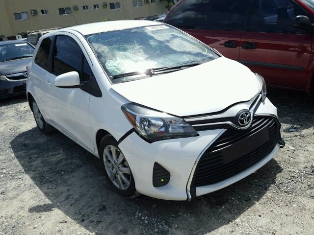 VNKJTUD37FA023910 - 2015 TOYOTA YARIS WHITE photo 1