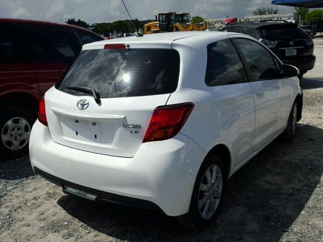 VNKJTUD37FA023910 - 2015 TOYOTA YARIS WHITE photo 4