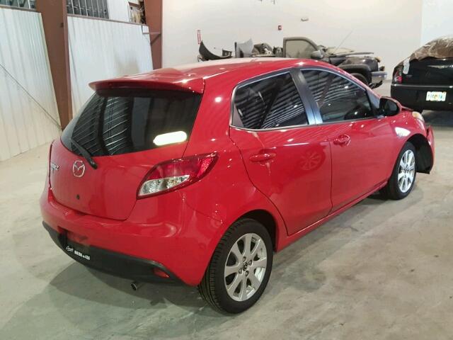 JM1DE1LY5E0175359 - 2014 MAZDA MAZDA2 RED photo 4