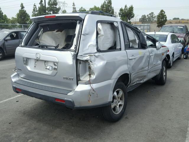 2HKYF18786H500329 - 2006 HONDA PILOT EX SILVER photo 4