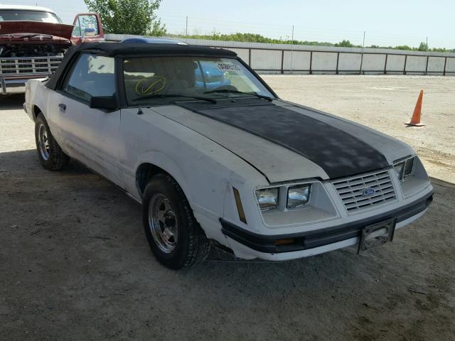 1FABP2737EF208712 - 1984 FORD MUSTANG GL WHITE photo 1