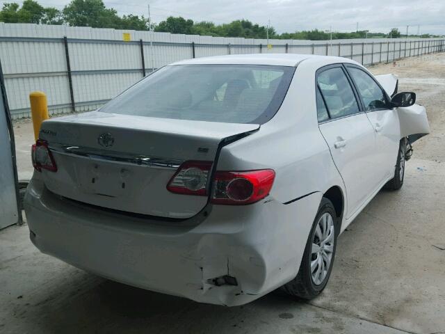 2T1BU4EE8DC012207 - 2013 TOYOTA COROLLA BA WHITE photo 4