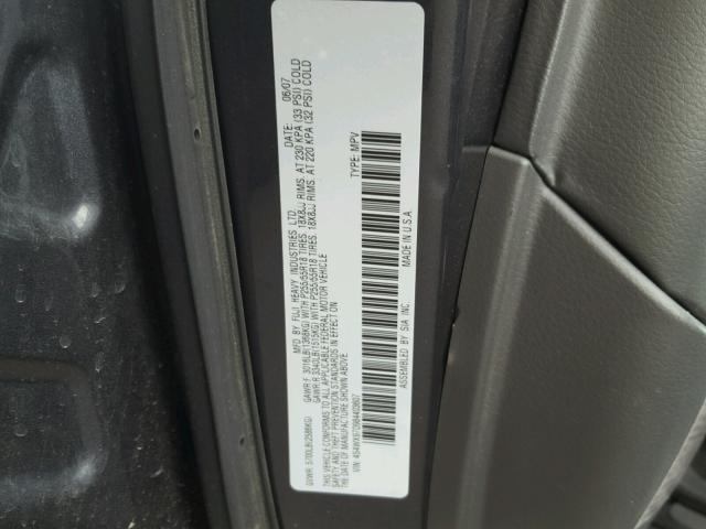 4S4WX97D984403607 - 2008 SUBARU TRIBECA LI 灰色 照片 10