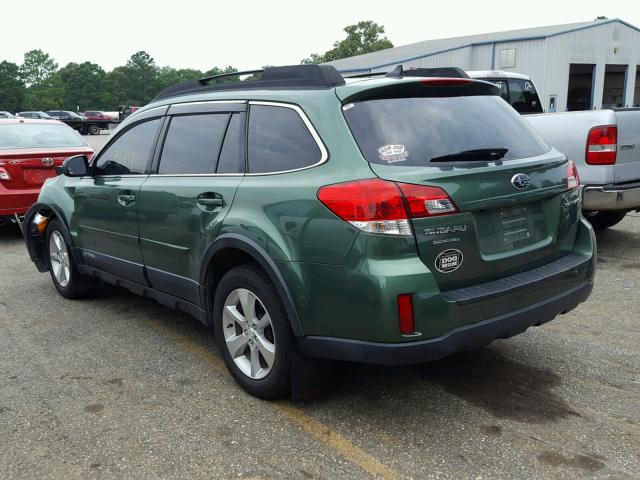 4S4BRCLC6D3263213 - 2013 SUBARU OUTBACK 2. GREEN photo 3