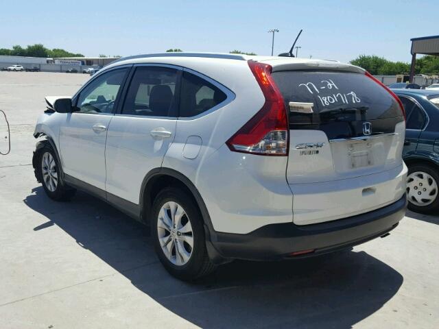 5J6RM3H7XEL033408 - 2014 HONDA CR-V EXL WHITE photo 3