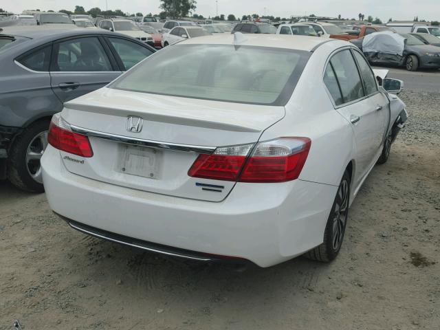 1HGCR6F76FA009882 - 2015 HONDA ACCORD HYB WHITE photo 4