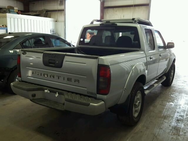 1N6ED27T21C324330 - 2001 NISSAN FRONTIER C SILVER photo 4