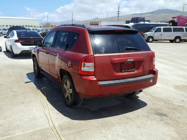 1J8FT47W97D161218 - 2007 JEEP COMPASS RED photo 3